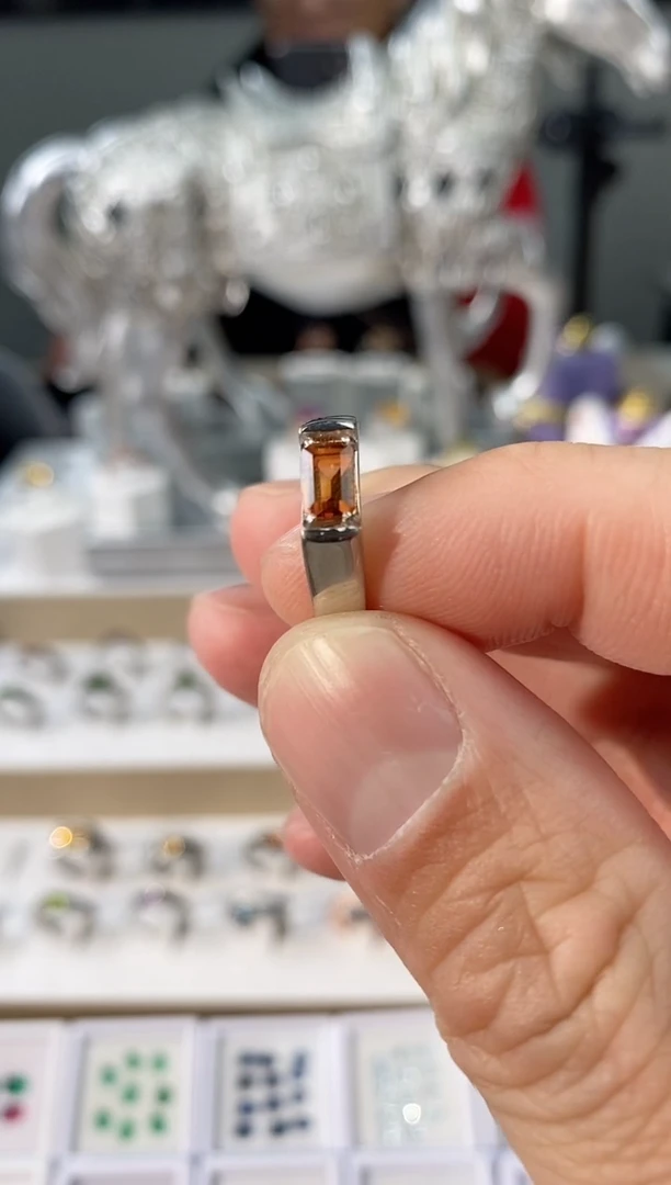 【闪购商品】黄晶戒指银S925镶嵌11111