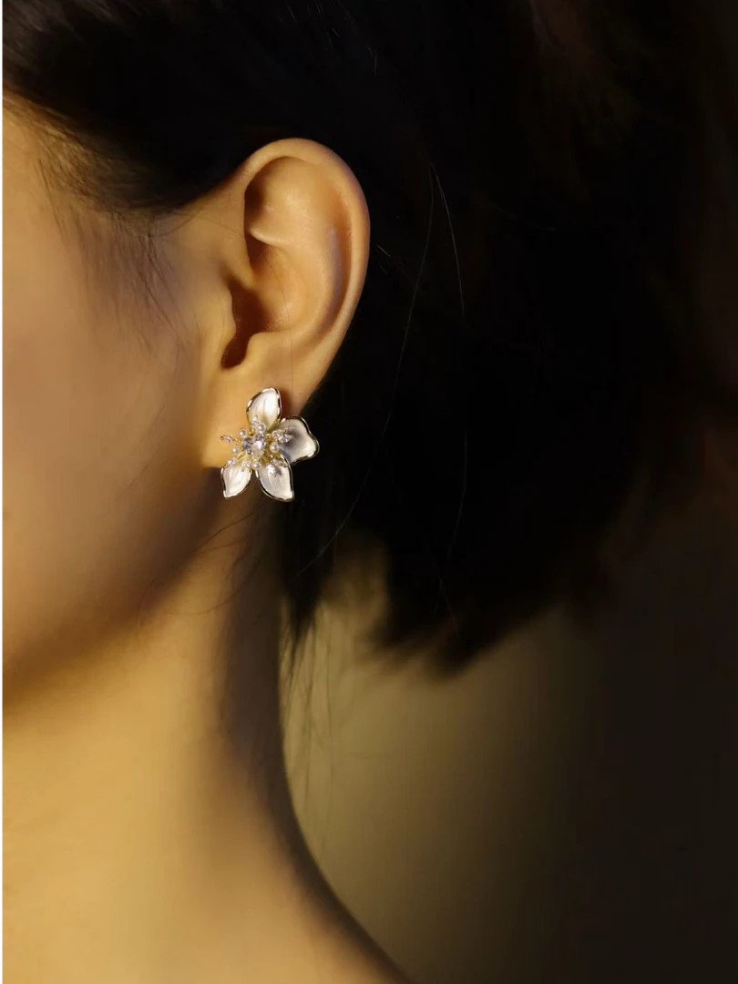 铜合金锆石耳饰 时尚耳饰通用链接1