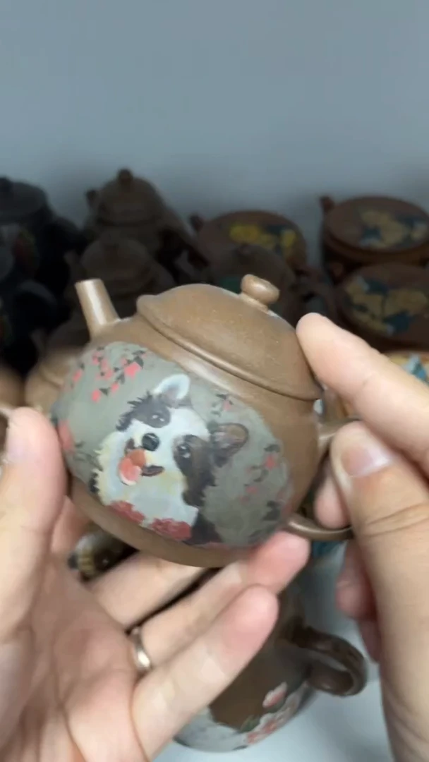 茶壶紫砂老段泥边牧壶