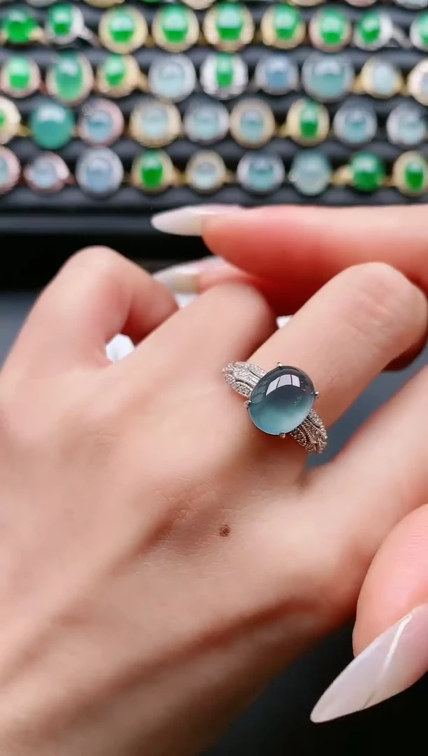 【闪购商品】翡翠戒指银S925镶嵌11111