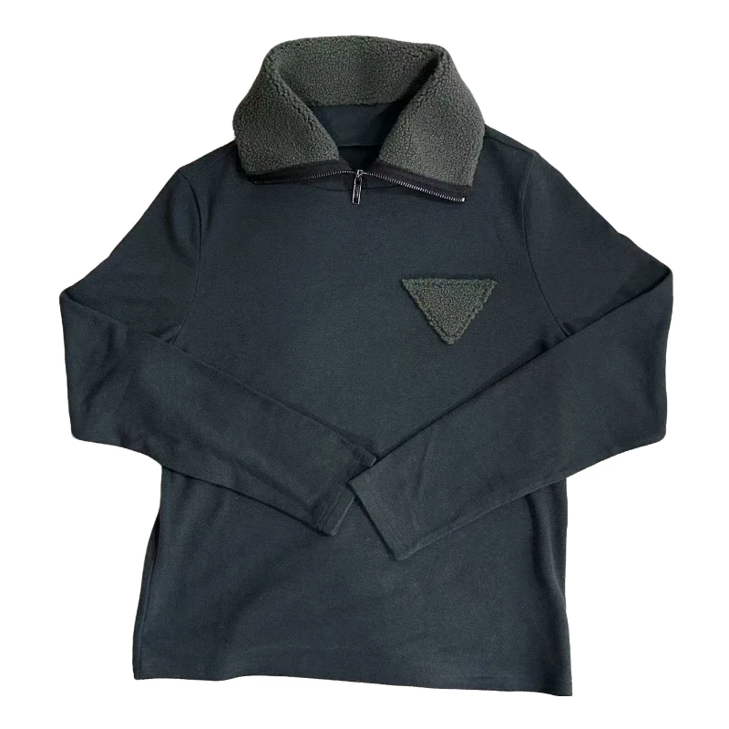 infobyfive2025秋冬新三角澳绒高领翻领半拉链打底衫壹NF0510734