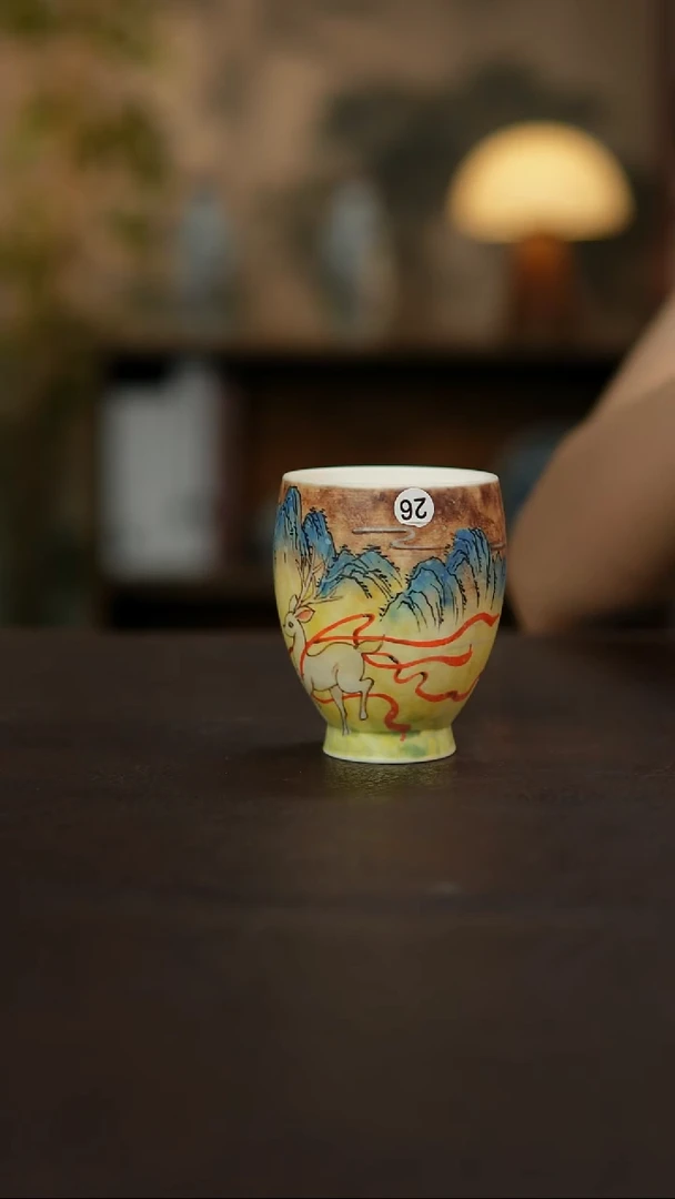 杯景德镇陶瓷杯碗柴烧多人