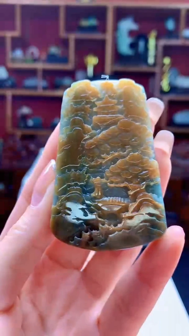 定制翡翠未镶嵌1095ry-毛货挂件19
