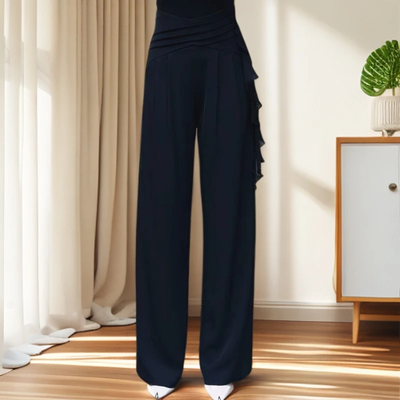 舞裤B0049红色宽松裤子摩登2025跳舞服装新款网红正宗跳舞裤子