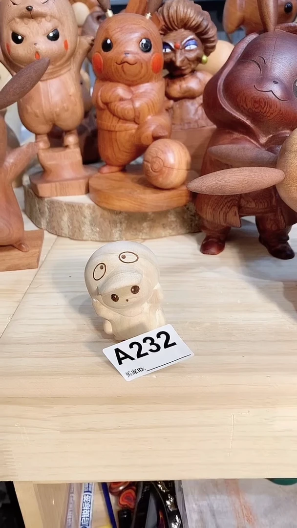 【闪购商品】木木雕摆件可爱卡通