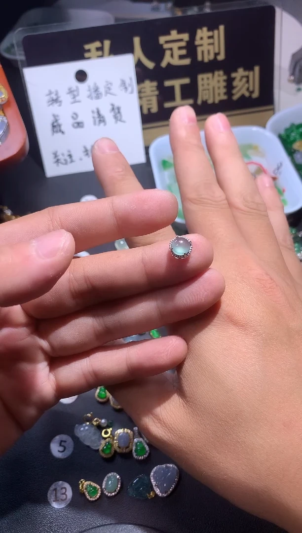 吊坠(不含链)银S925镶嵌翡翠徐*闹1