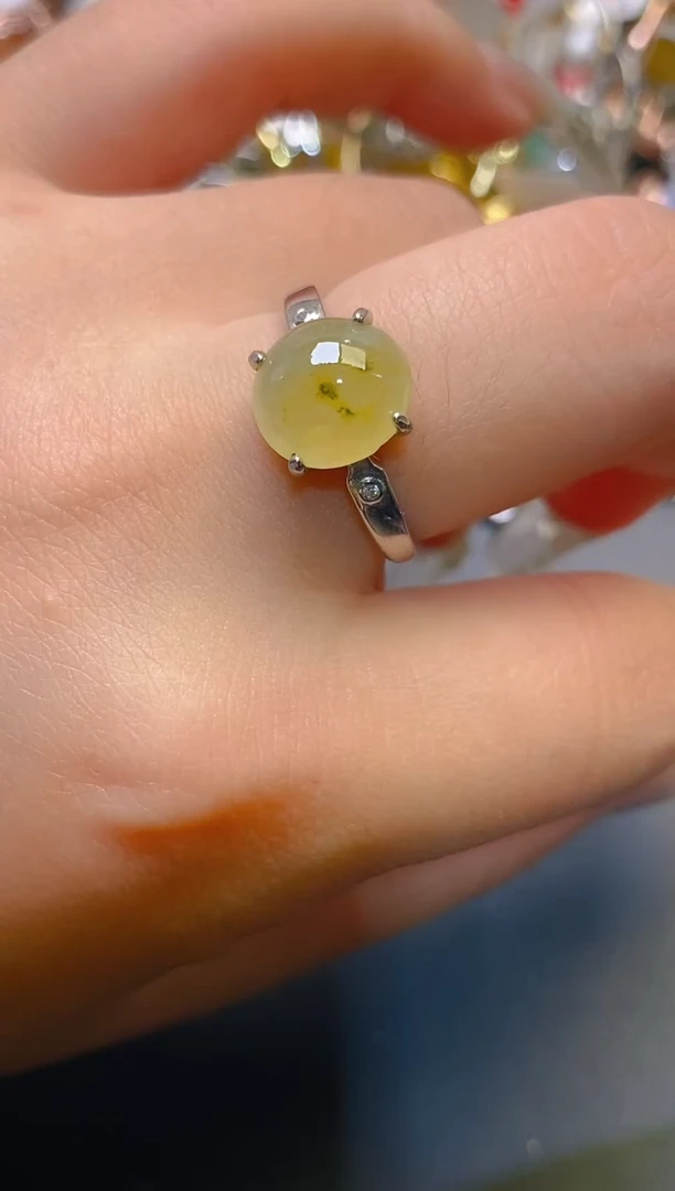 【闪购商品】翡翠耳饰银S925镶嵌天然A货翡翠1