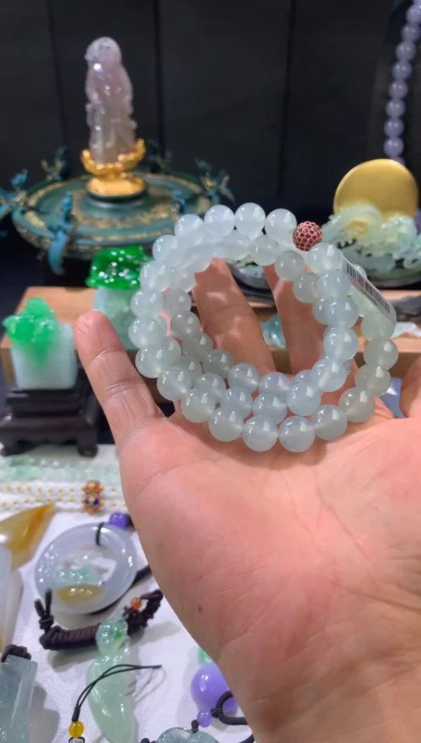 项链未镶嵌翡翠天然翡翠珠链