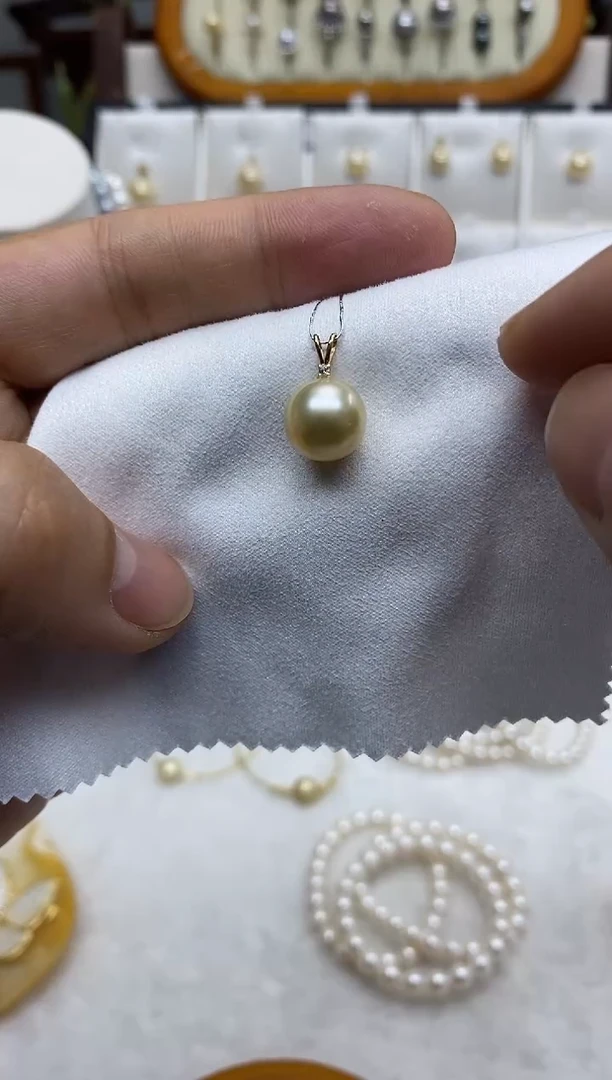 【闪购商品】海水珍珠吊坠(赠链)18K金镶嵌10-11mm