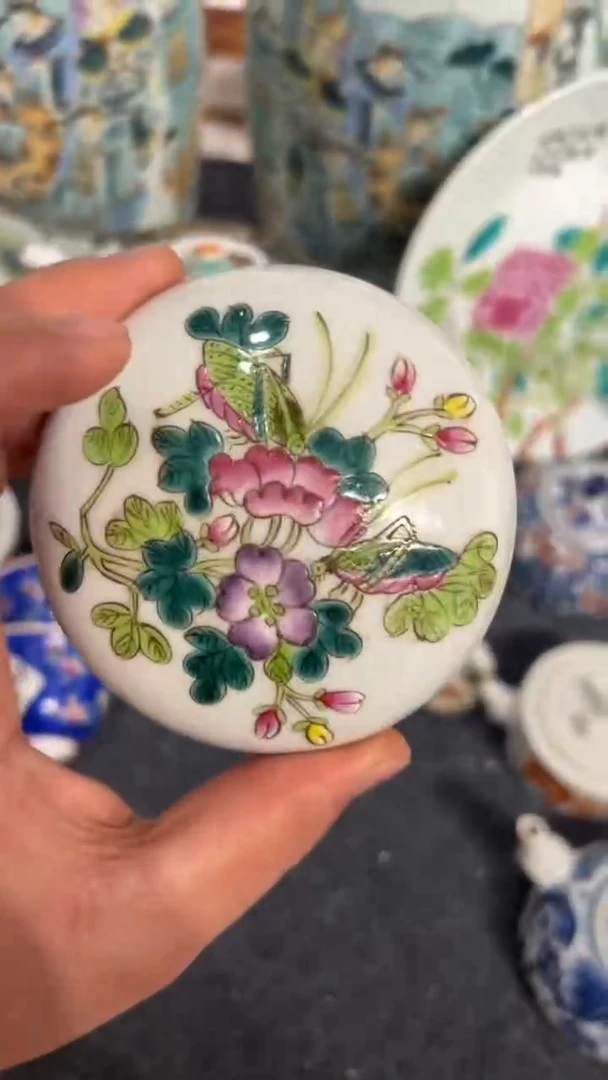 摆件瓷摆件瓷摆件花墨盒