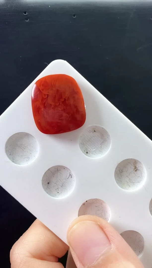 南红玛瑙未镶嵌吊坠(不含链)77XY10001火焰纹方型吊坠