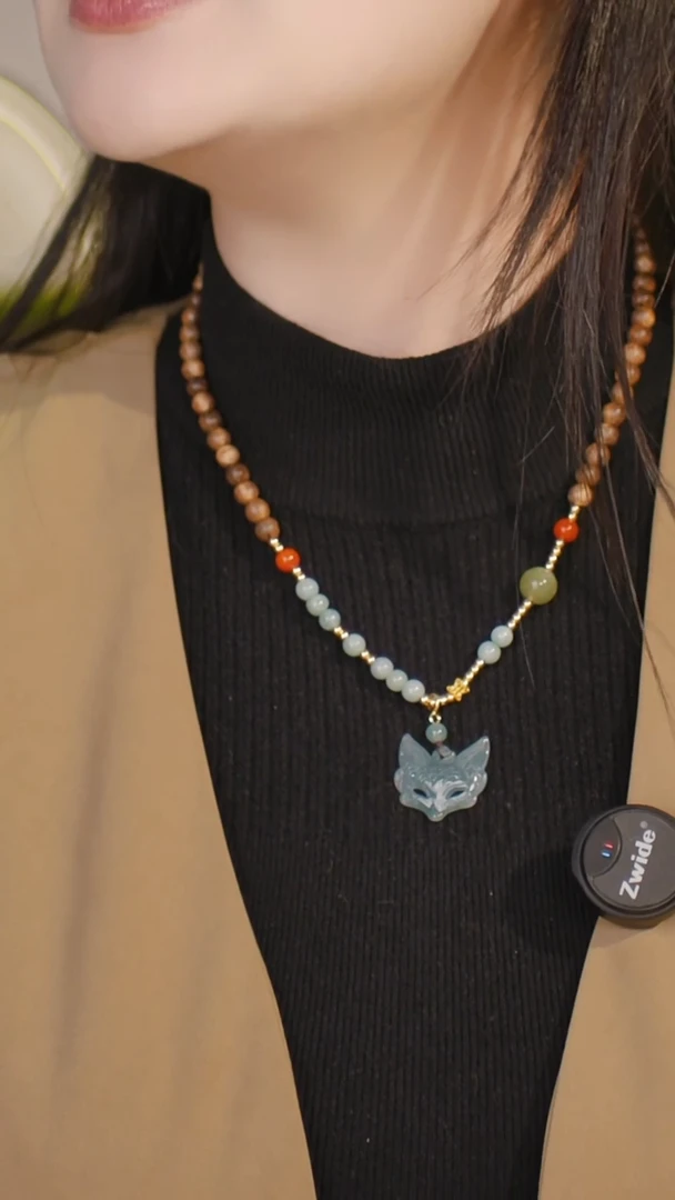 未镶嵌手串翡翠（白奇楠锁骨链0.6+翡翠凤九）