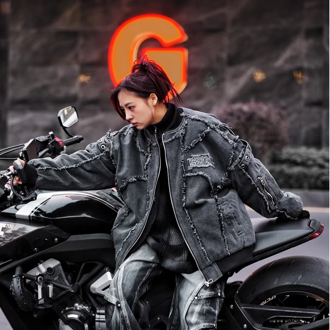 原创加绒嘻哈潮牌宽松男女扎染水洗做旧上衣潮流圆领百搭卫衣