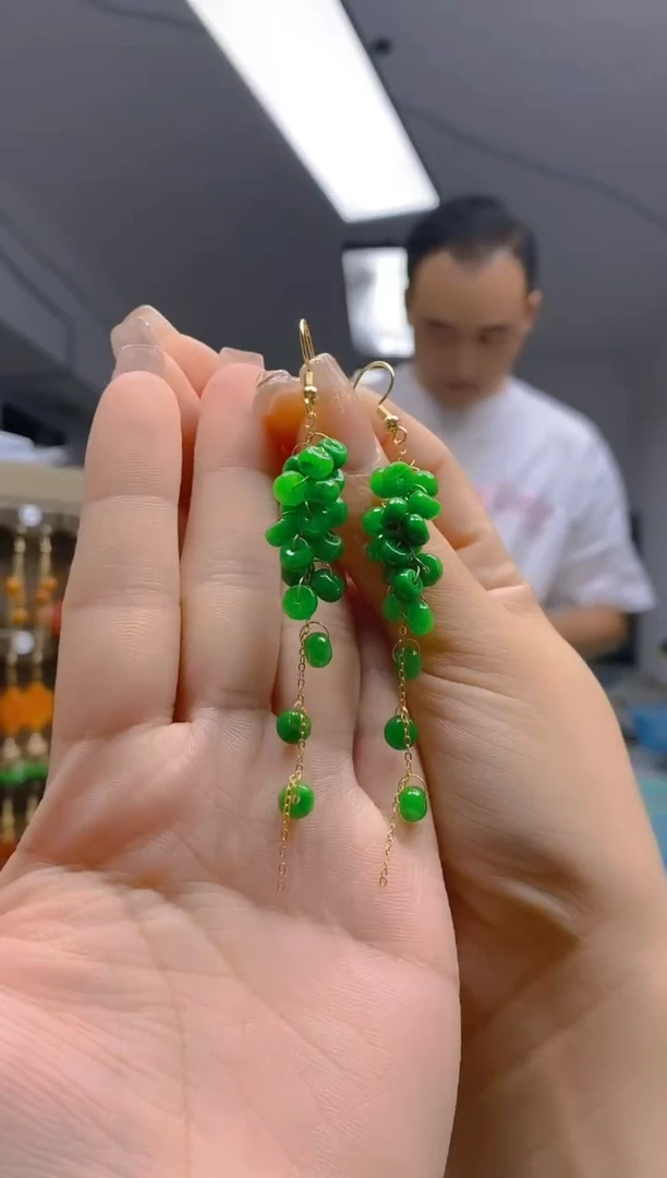 【闪购商品】翡翠耳饰合金197翡翠耳钩