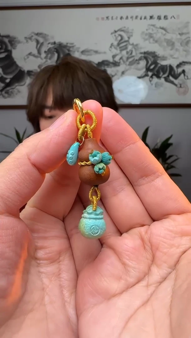 【闪购商品】绿松石提溜银S925镶嵌时尚百搭A1681