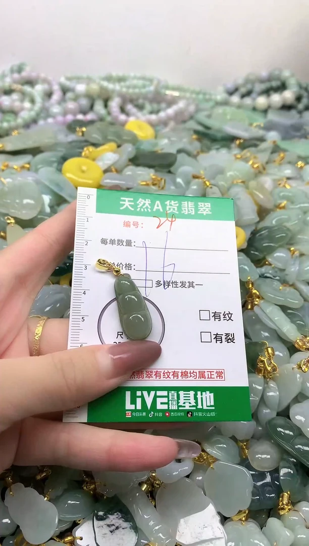 颈饰未镶嵌翡翠纯天然缅甸A货翡翠-24