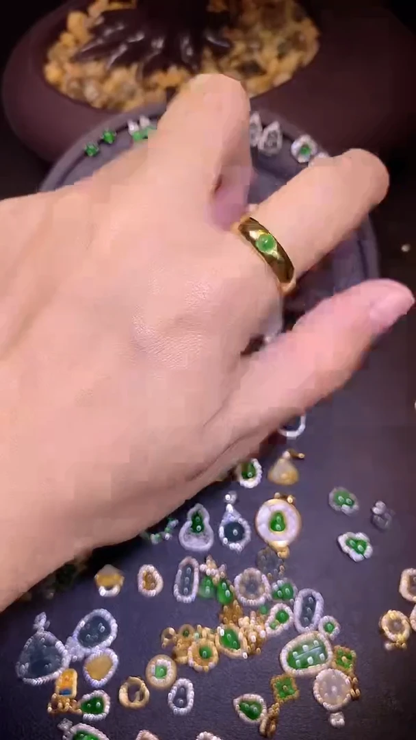 吊坠(不含链)银S925镶嵌翡翠1