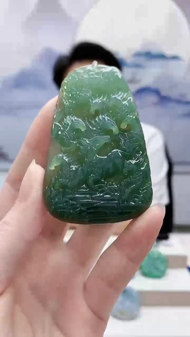 未镶嵌定制翡翠1502ry-毛货挂件27