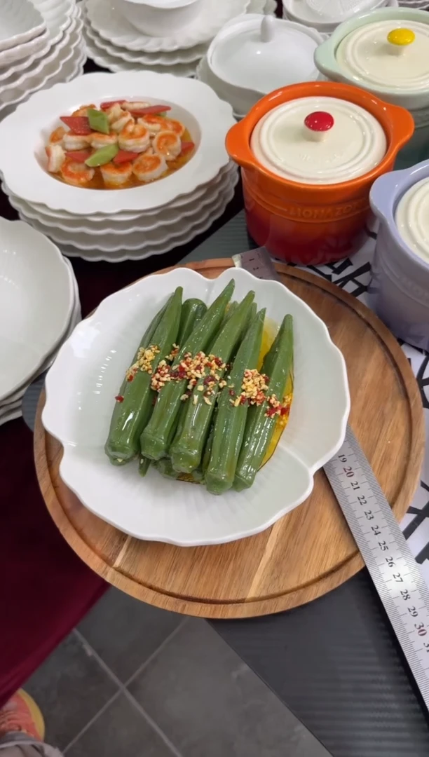摆件陶微瑕 8英寸银杏叶盘