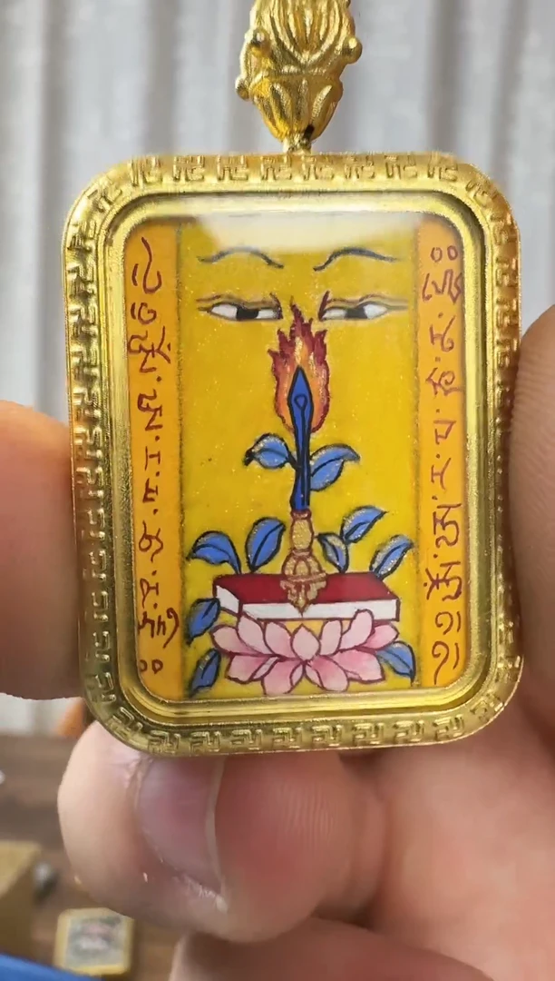 吊坠文殊智慧剑-热贡纯手绘