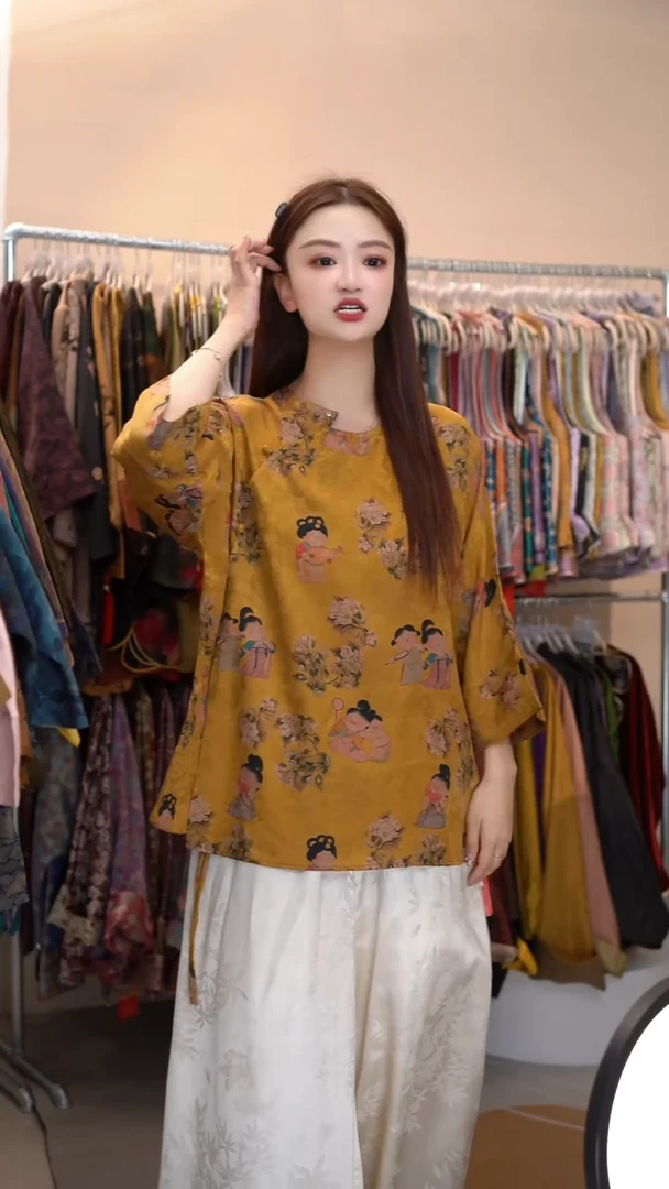 君子纤真丝女装香云纱毛衫