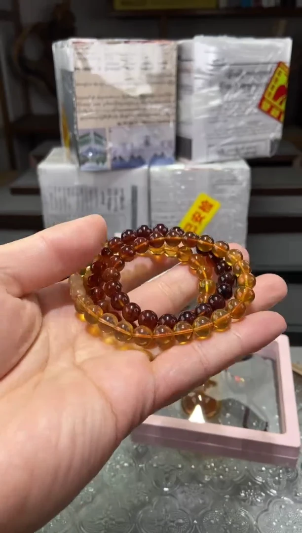 琥珀颈饰未镶嵌8彩虹妈妈链