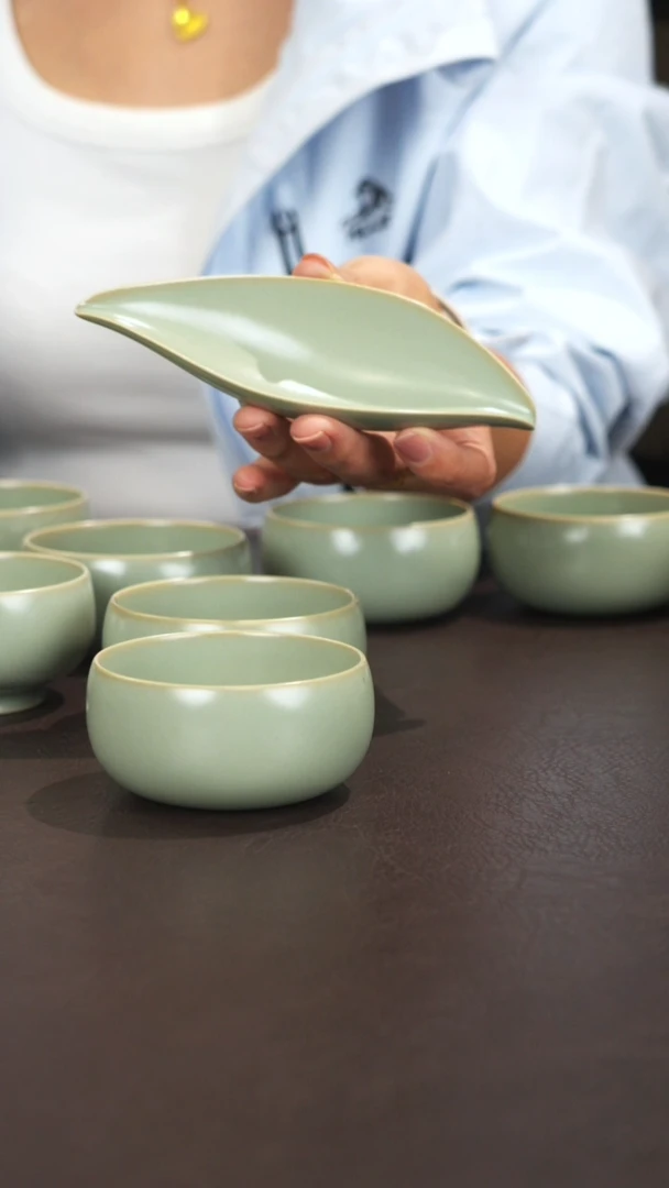 宣宝汝瓷原矿原釉作品茶则