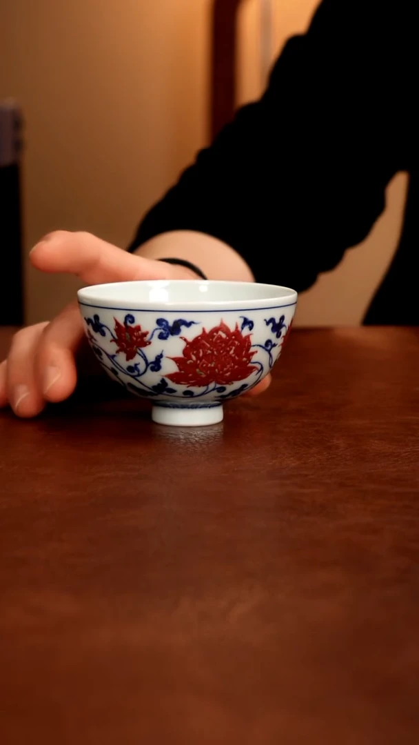 摆件陶景德镇瓷器，青花瓷手绘茶具~