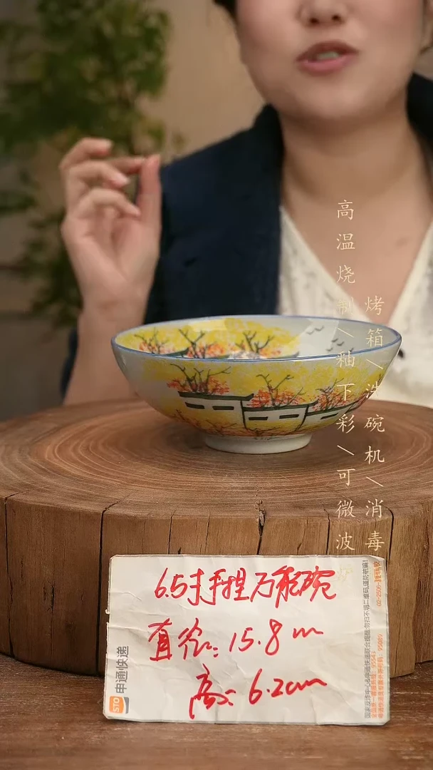 碗瓷景德镇手工手绘高温瓷釉下彩