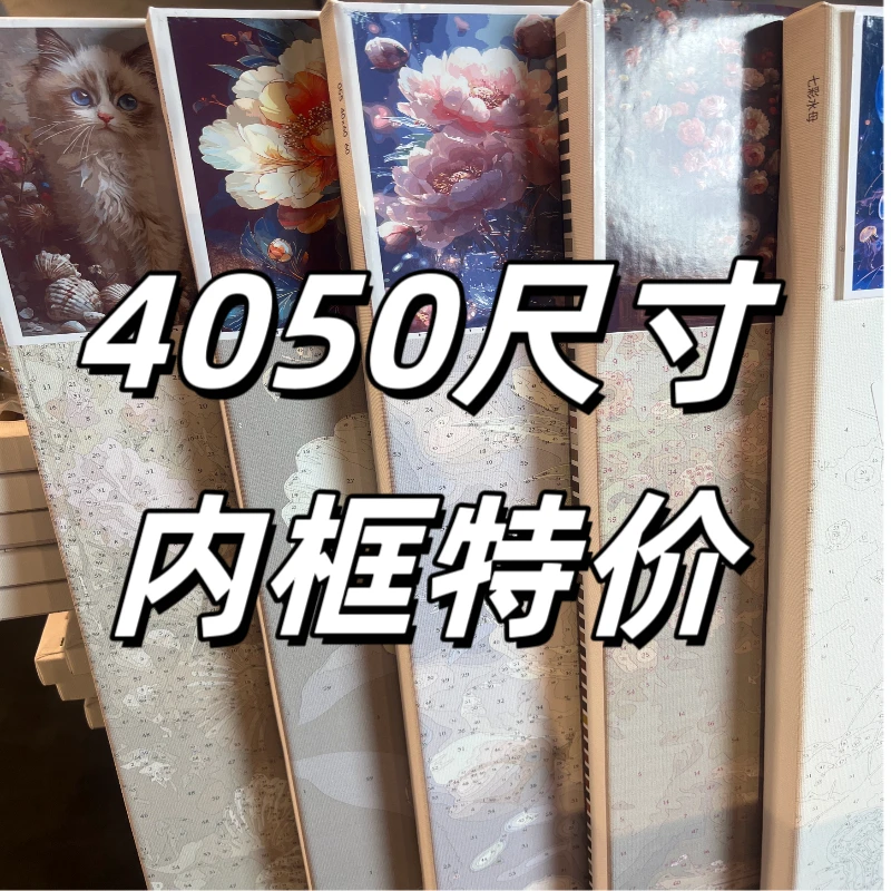 B401-B600号40x50尺寸内框开播福利diy数字油画