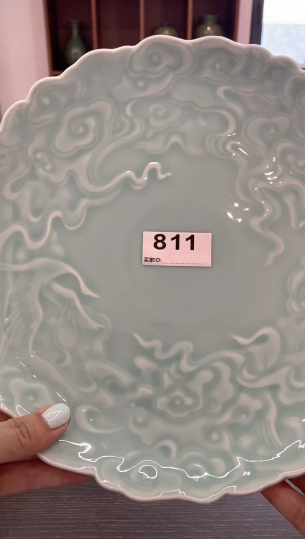 耀州窑特价处理?**?天青釉果盘 811号