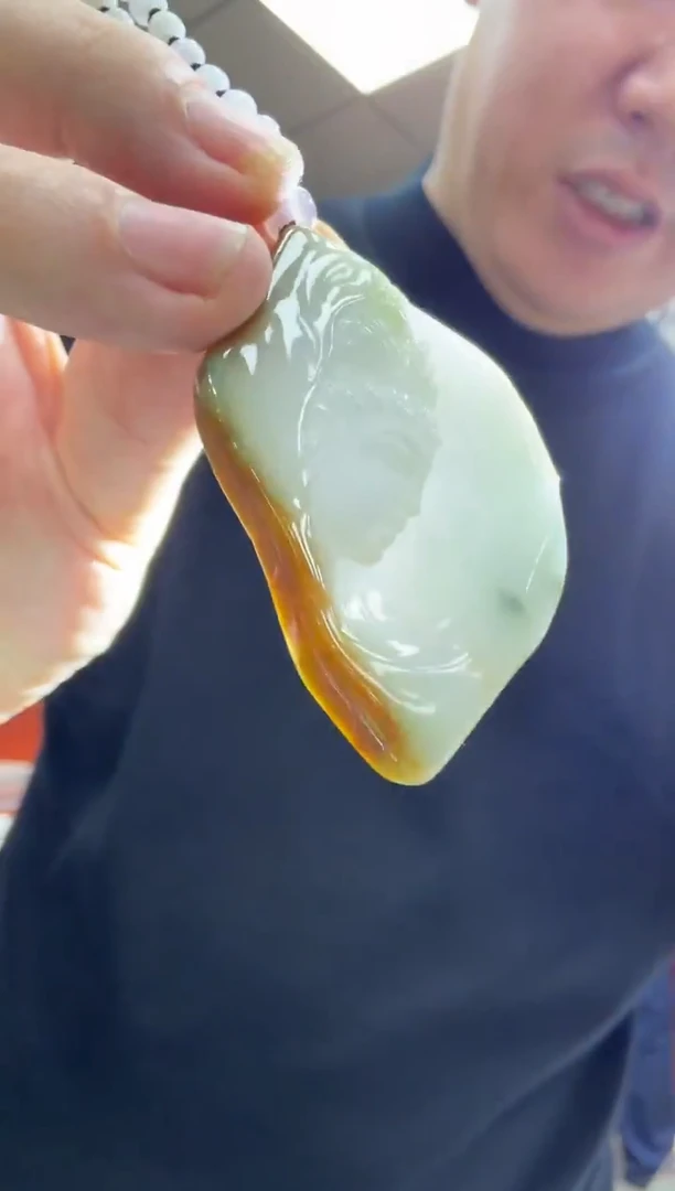 未镶嵌挂件翡翠A货翡翠孤品国雕谢林工