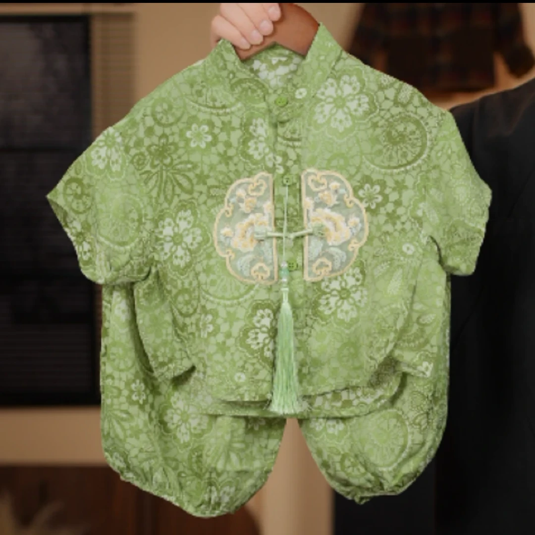 【现货48H】男女童夏装中国风套装中小童新款儿童夏季休闲童装