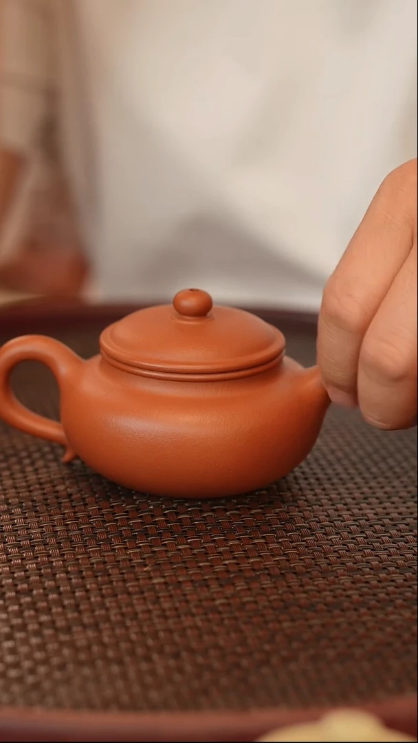 茶壶紫砂全手 大红袍 仿古 150cc