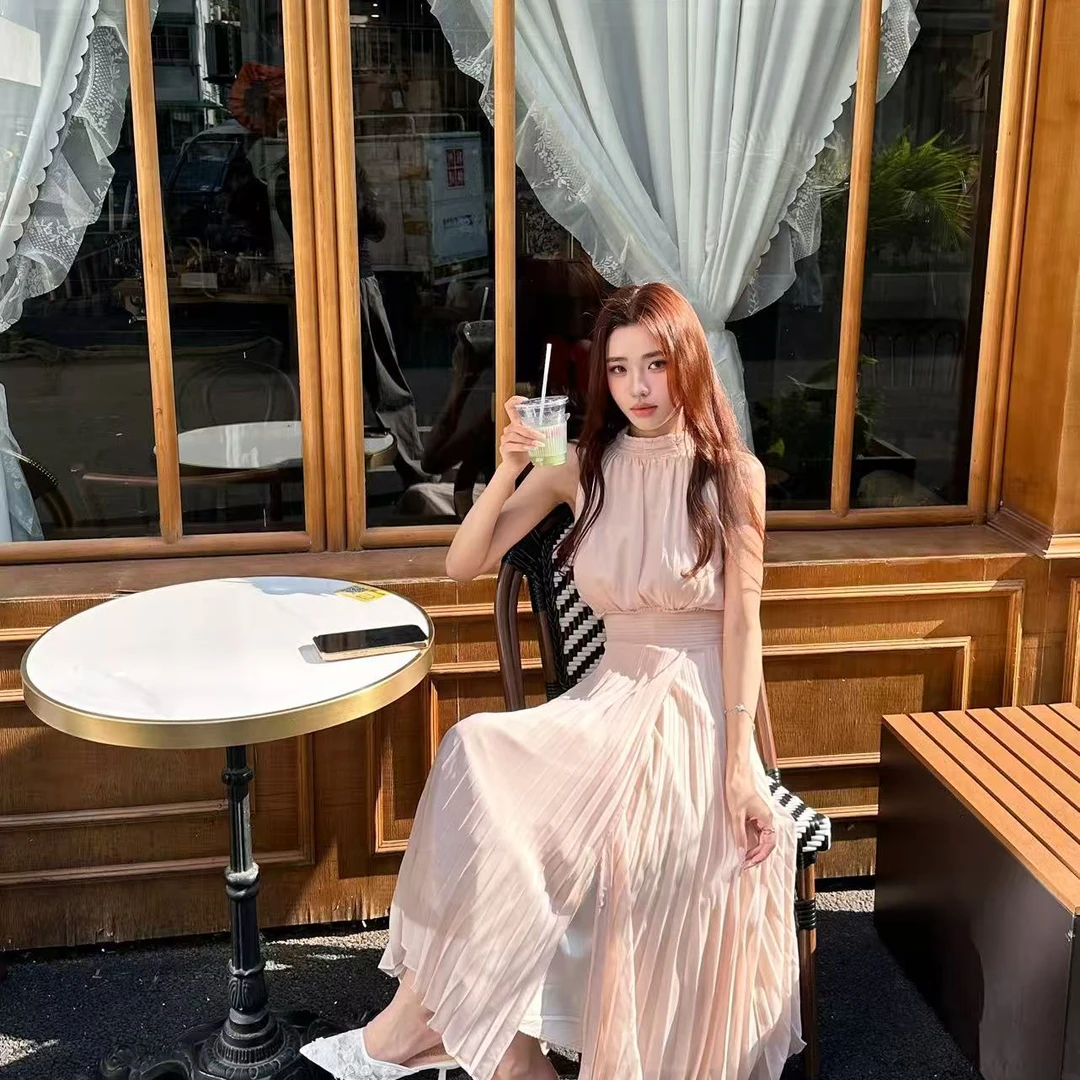 【莫奈花园】优雅气质柔美夏日度假感连衣裙夏季显瘦设计师夏季收腰