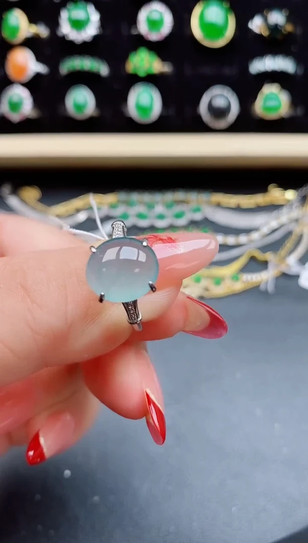 【闪购商品】翡翠戒指银S925镶嵌5085805