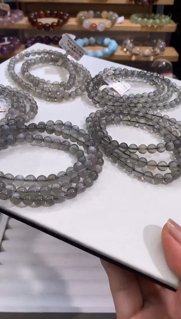 水晶手链未镶嵌奶茶月光多圈手链多样性发一