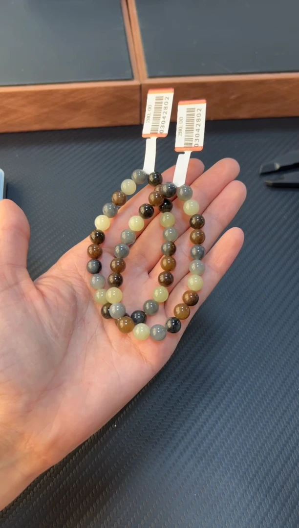 手串未镶嵌和田玉若羌微色差卡8多样性发货拍一发一