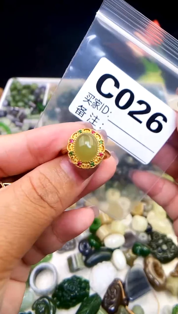 颈饰银S925镶嵌和田玉1