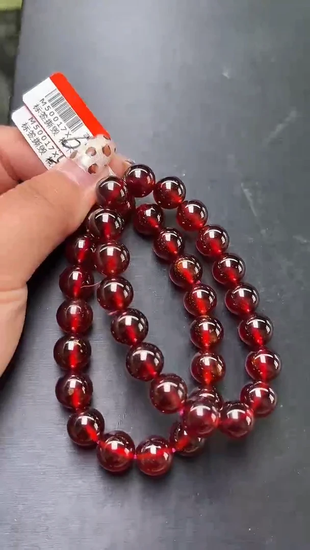 未镶嵌手串石榴石多样性发一石榴石手串9-10m+   M50017X