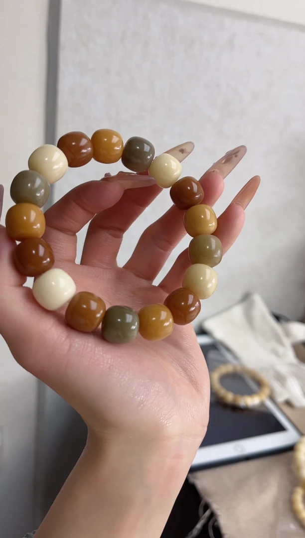 【闪购商品】菩提根/象牙果手串e77干磨桶珠13*14mm