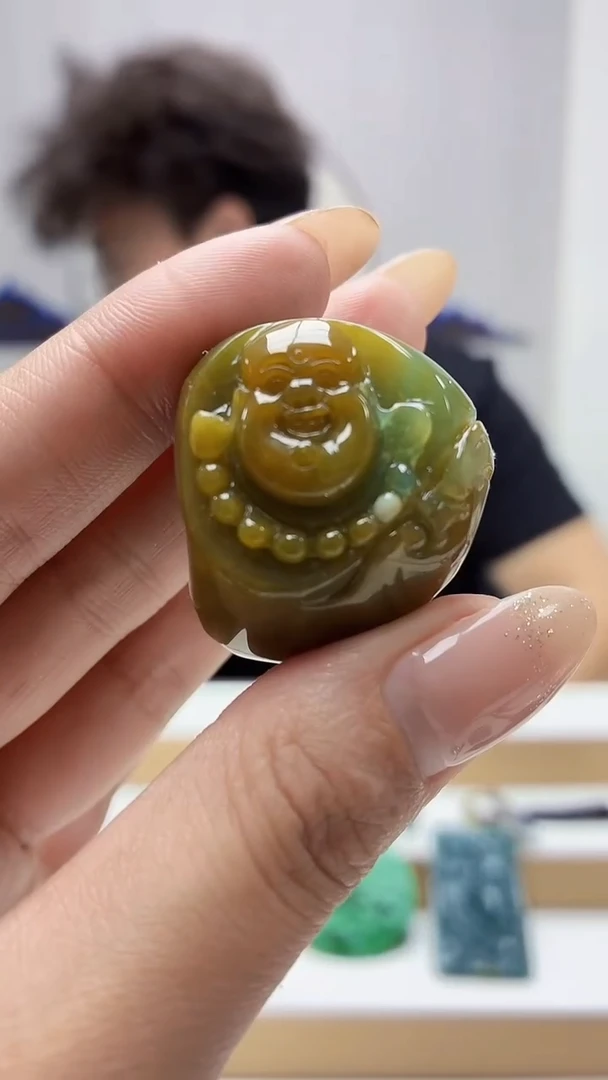 未镶嵌定制翡翠4688MM-毛货挂件72