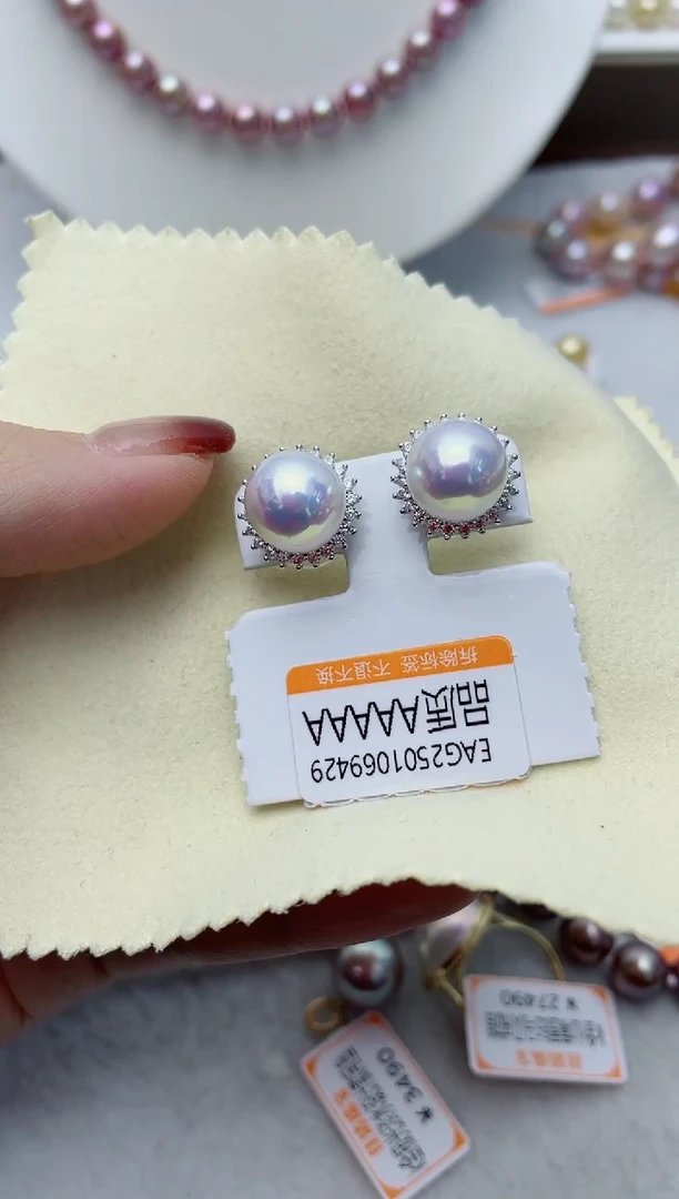 【闪购商品】淡水珍珠耳饰银S925镶嵌W54
