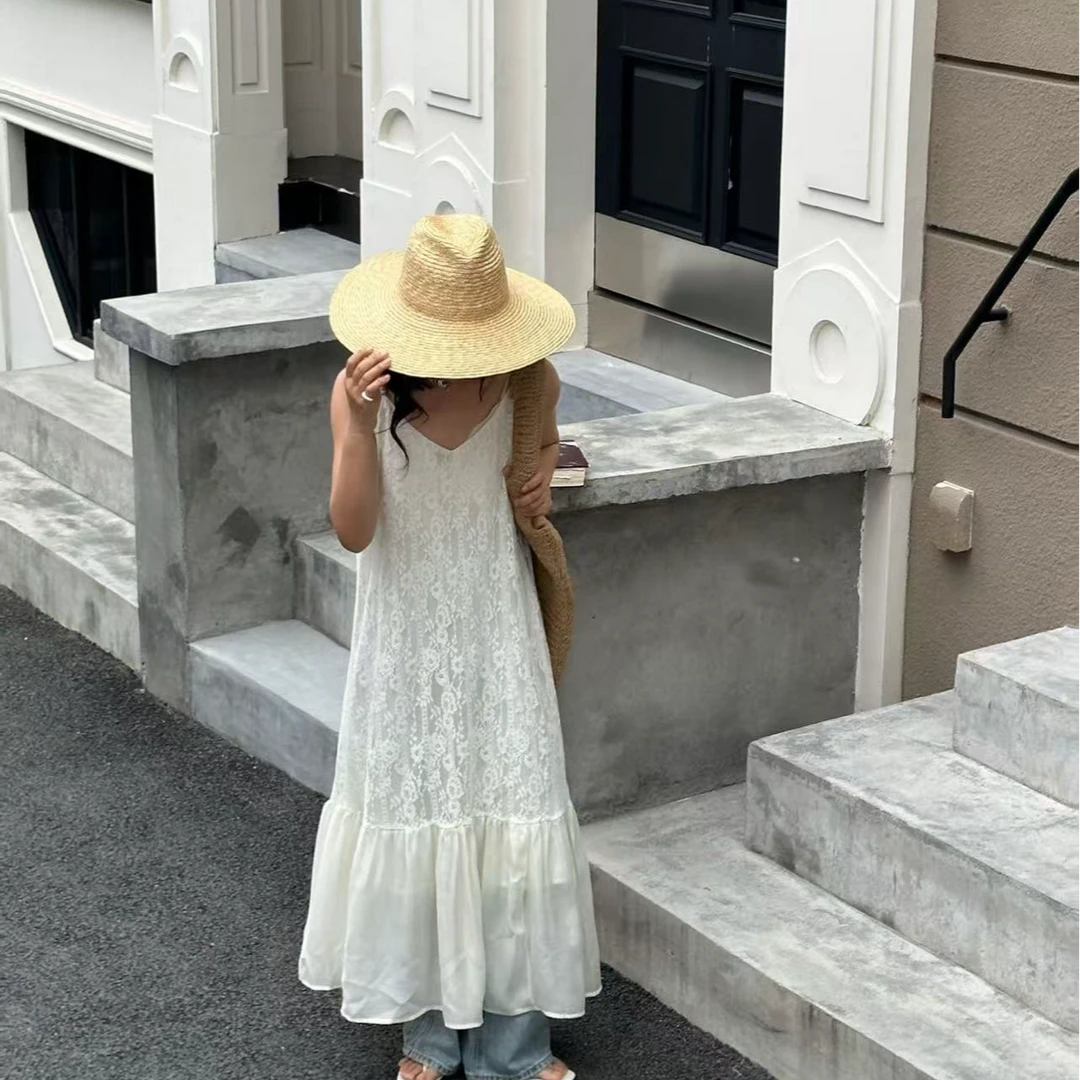 2283 设计款高级气质蕾丝吊带连衣裙