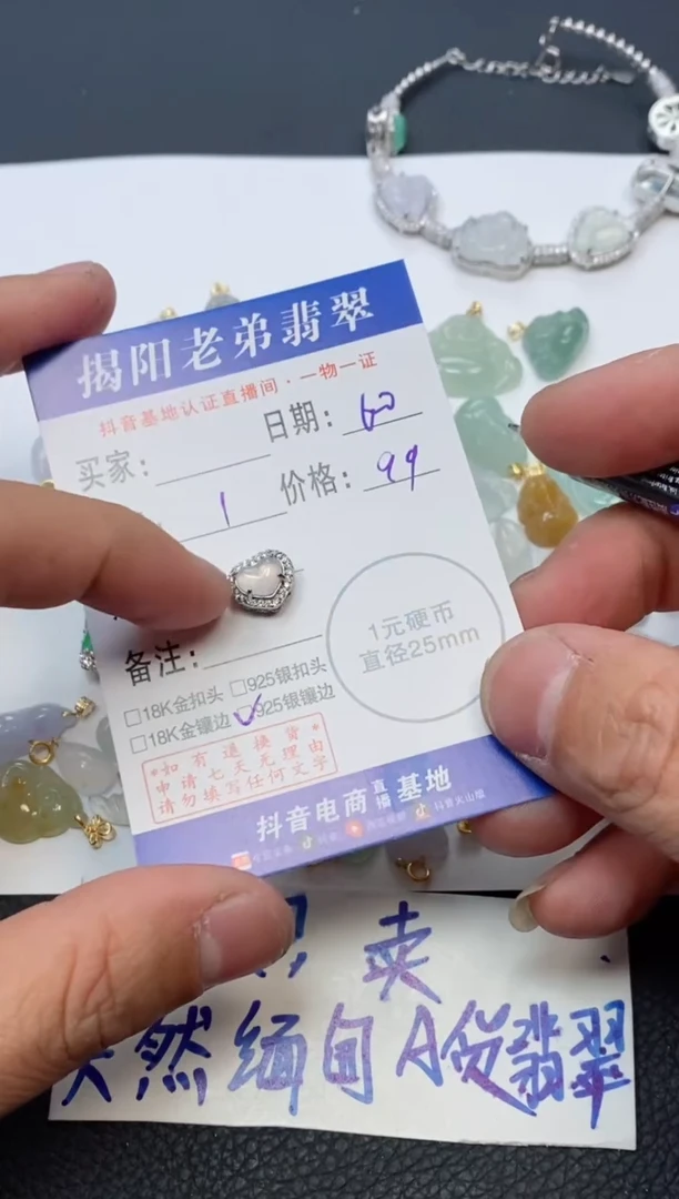 【闪购商品】翡翠颈饰银S925镶嵌多样性发其中一件