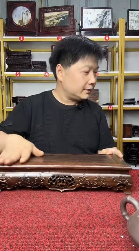 紫檀木类书架河**家2个35*15*7CM底座**//对