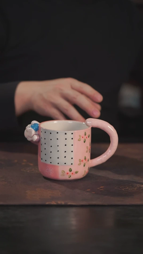 【闪购商品】杯如花手绘手作陶瓷@@118