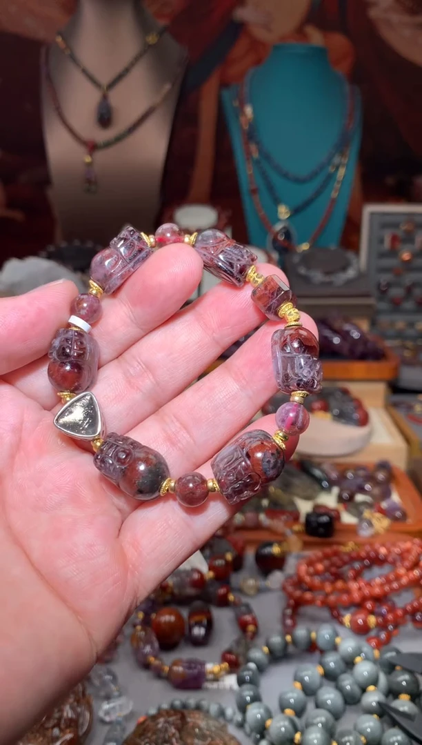 未镶嵌珠宝半成品水晶极光貔貅阵