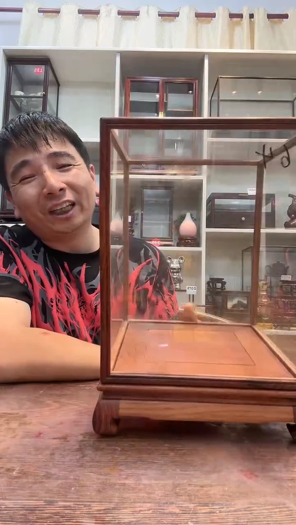 红酸枝木类永**腔20*20*25玻璃罩164