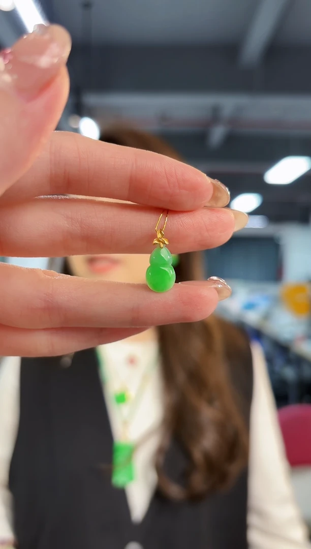 【闪购商品】翡翠颈饰18K金镶嵌缅料A货/支持复检/一件